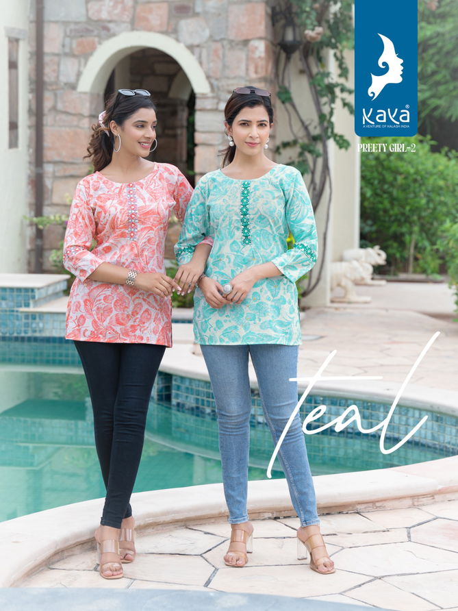 Pretty Girl 2 By Kaya Printed Short Kurtis Catalog